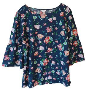 Time And Tru Floral Top Size Large